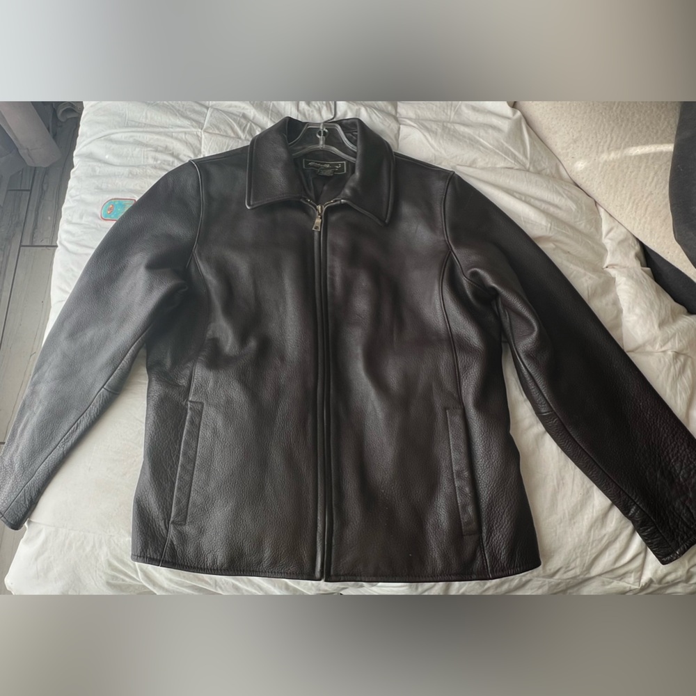 Eddie Bauer Women's Dark Brown Leather Jacket
